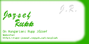 jozsef rupp business card