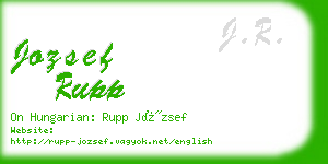 jozsef rupp business card